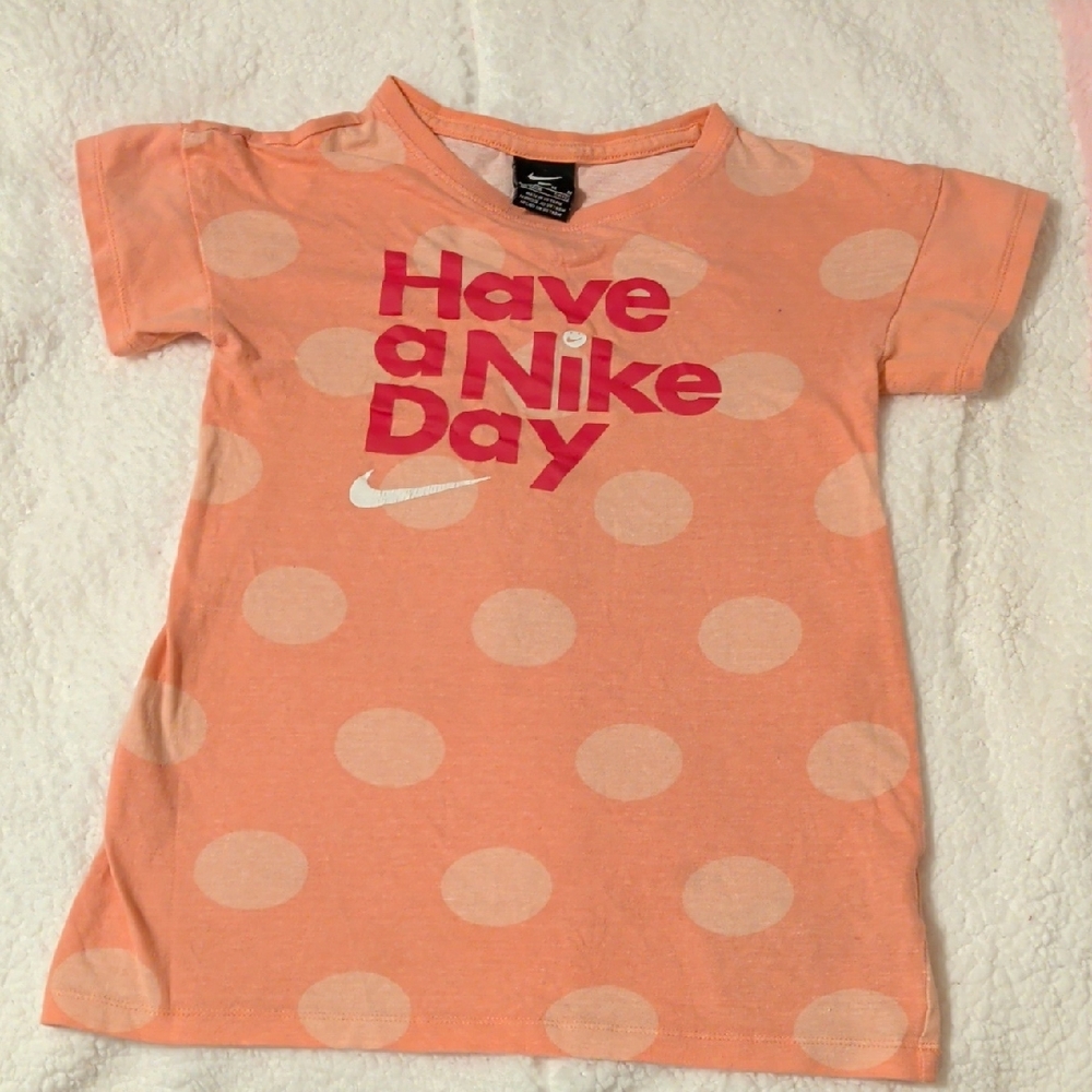 Nike Kids' Peach Polka Dot Tee